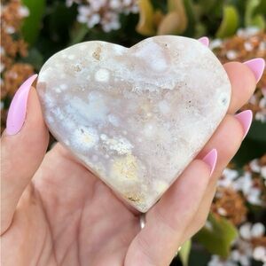Flower Agate Crystal Heart Carving Select The Piece You Want!